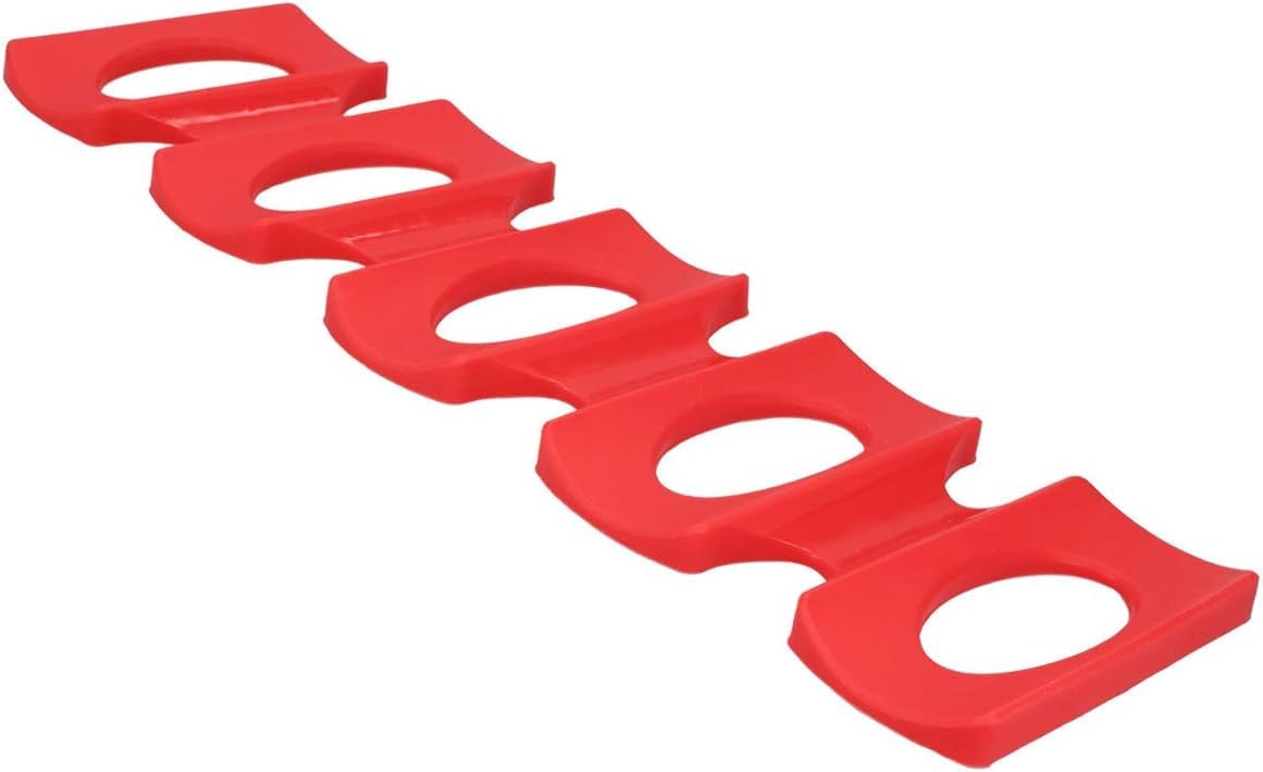 NILKANTH® Silicone Bottle Stacking Mat - Refrigerator Organizer to Stack Bottles, Cans, Beer, Soda - Non-Slip Holder Rack (RED)