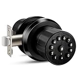Swikitec Door Knob with Keypad, Passcode, Key, Electronic Digital Door Knob, Sturdy, 2.5s Auto Lock,
