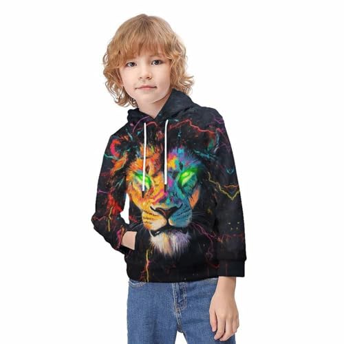Pulls à capuche enfants avec impression 3D paon ultra résistante
