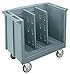 Cambro TDC30401 Adjustable Dish/Tray Cart with 2 Dividers Slate Blue Case of 1