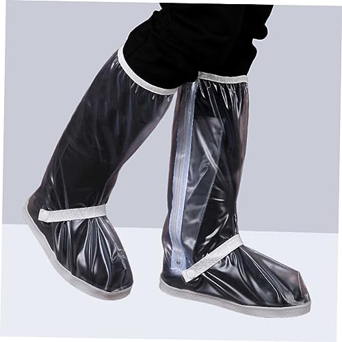 Cubiertas impermeables para calzado CALLARON, botas de lluvia ligeras para mujer y hombre, con cierre elástico, suela antideslizante de tela, franja reflectante, fáciles de instalar para ciclismo, senderismo, vida diaria, escuela, oficina, jardín miniatura 5