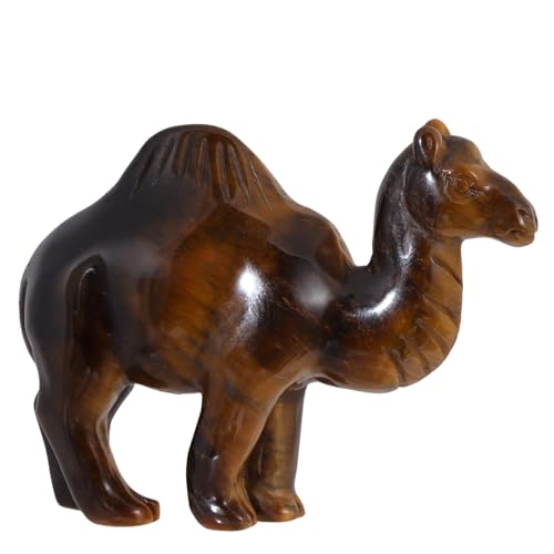Estatua de camello en cristal natural de 2 pulgadas miniatura 2