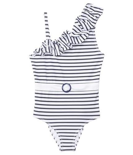 Image of Janie and Jack, Womens, Girls Stripe Onepiece (Toddler /Little Kid /Big Kid), Dark Blue, 7 Years