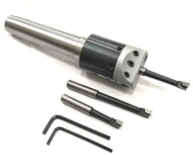 BUYOHLIC Boring Head Diameter 1.5" INCHES with Carbide Tools 3MT Shank M12 X 1.75 Drawbar