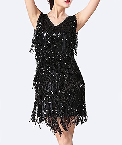 HAHAEMMA Abito da ballo da donna con nappe anni