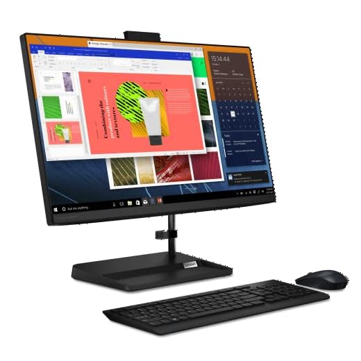 Lenovo IdeaCentre AIO 3 Gen 6 - Ordenador de Sobremesa 2-en-1 (Pantalla de 23.8" FHD, AMD Ryzen 5 5500U, 8GB RAM, 512GB SSD, Windows 10 Home) Negro - Ratón y Teclado QWERTY Portugués Inalámbricos