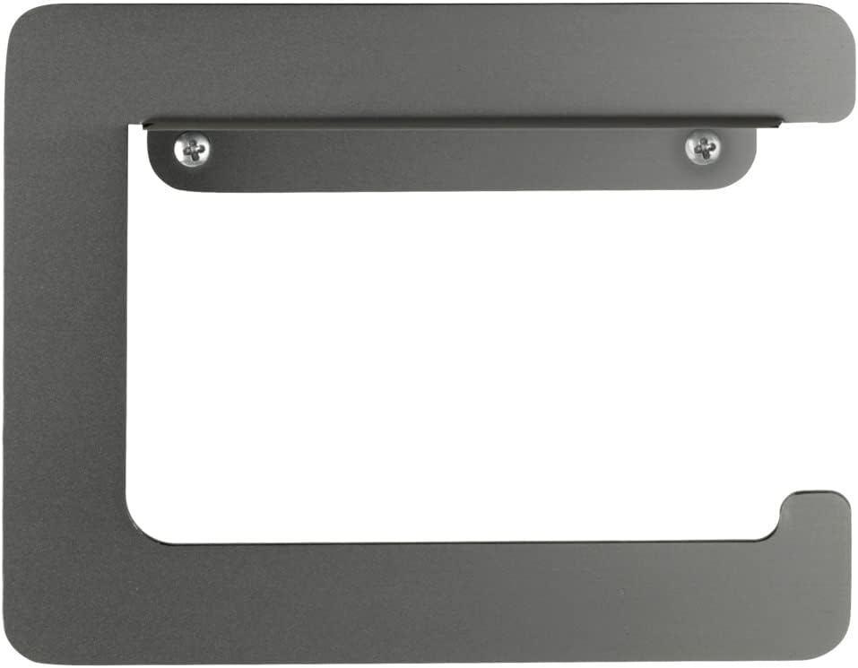 Wenko Montella Toilet Roll Holder for Toilet Paper Made of Rustproof Aluminium, Screw-On 17 x 14 x 5.5 cm, Anthracite
