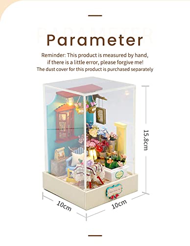 Image of Flever Dollhouse Miniature DIY House Kit Creative Room with Furniture for Romantic Artwork Gift (Flower Leisure Time)
