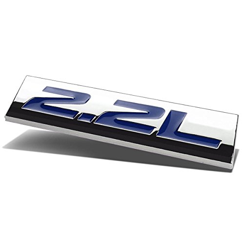 Image of Auto Dynasty Chrome Finish Metal Emblem 2.2L Badge (Blue Letter)