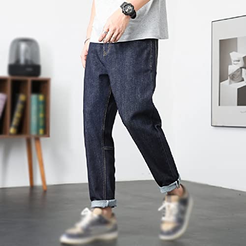 Pockets Designer Jeans surdimensionnés imprimés style harem ample dark - 5