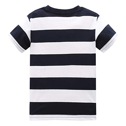 Image of Boys Rainbow Striped Shirt Cotton Long Sleeve T-Shirts