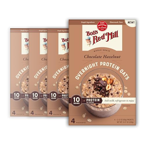 Image of Bob's Red Mill Chocolate Hazelnut Overnight Protein Oat Packets, 16 ct