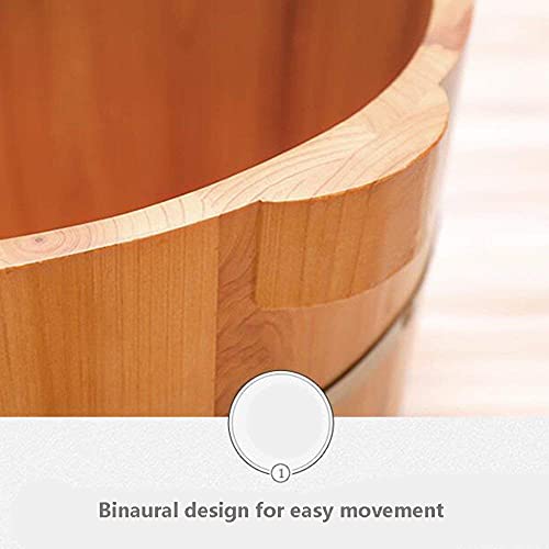 Balde de madera natural para baño de pies miniatura 3