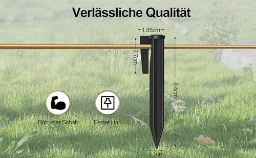 Hofeny Erdnägel für Mähroboter Begrenzungskabel 100 Stück, Rasenroboter Erdanker Erdhaken Erdspieße Haken Nägel Begrenzungsdraht Kabel Heringe kompatibel mit Husqvarna,Gardena,... – Bild 5