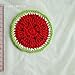 4 Pieces Handmade Watermelon Orange Lemon Kiwi Fruit Coasters Knitted Crochet Doilies
