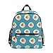 Alino - Mochila escolar para niños, diseño retro de huevo frito, divertido patrón preescolar, mochila para niños y niñas