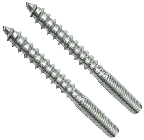 AERZETIX - C58566 - Lot de 2 Vis à double filetage M6x60mm en inox A2 - goujon patte à vis