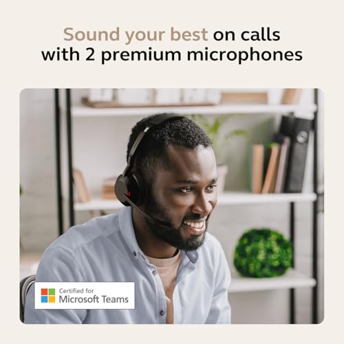 Jabra Evolve2 55 Mono Wireless Headset with Charging Stand AirComfort Technology, Noise-Cancelling Mics & Active Noise Cancellation - MS Teams Certified, Works with Other Platforms - Black - image 4