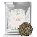 Starwest Botanicals Organic Comfrey Leaf Cut and Sifted - Dried Comfrey Plant for Hair, Oil, Skin Salves, and Topical Application, Certified Kosher, Non-GMO - Bulk 1 lb Bag