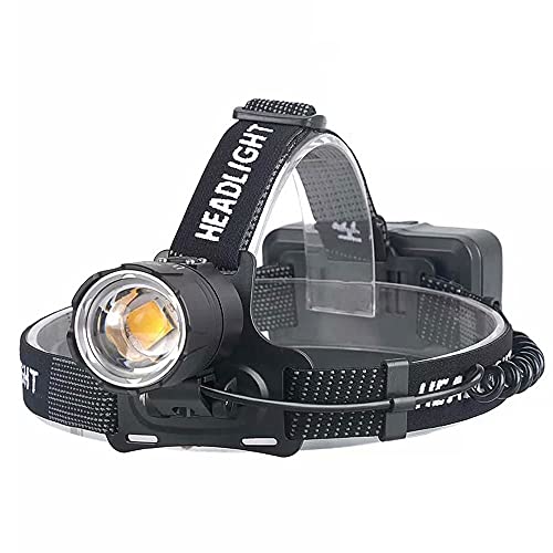 MQQ High Power Head Torch IP64 Waterproof,XHP90.2 LED Headlamp,Flashlight XHP70.2/XHP50/V6 Camping Headlight,Portable Lantern Head Lamp Zoomable USB Torches