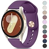 Meliya Bands Compatible with Samsung Galaxy Watch 7 & FE, 40mm & 20mm Soft Silicone Sport Replacement Straps for Women & Men (Purple)