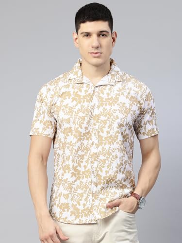 Image of Luxrio Casual Printed Textured Fabric Shirt for Men Regular Fit Cotton Blend