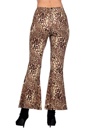 WILBERS & WILBERS 4108 - Hippie Hose mit Leoparden Motiv, Animal Print, Schlaghose, Party Outfit für Festival