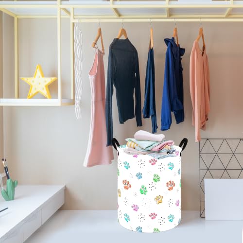 Image of MAIZMZ Kids Hamper Storage Bins Organizer Toy Box Laundry Basket Large Canvas Collapsible Chest for Home /Dorm /Kitchen /Pet /Office /Closet /Shelf /Gift Baskets
