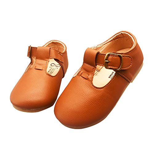 Toddler Girls School Uniform Shoes Mary Janes T-Strap Flats Leather Dress Shoes