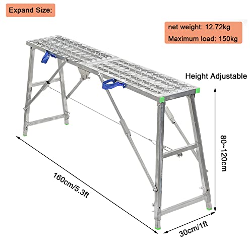 Andamio metal tech ajustable plegable para herramientas de paneles de yeso 7
