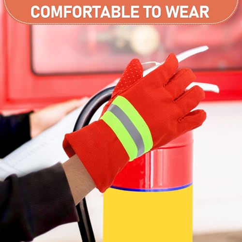 Guantes de protección para bomberos ignífugos y antideslizantes de talla única 4