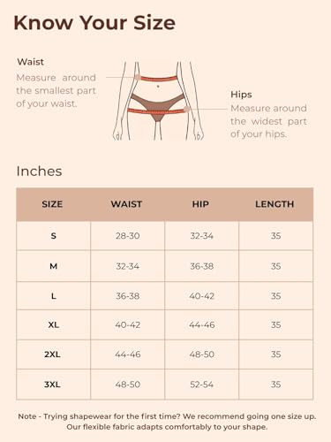 Image of UNDERNEAT Womens Saree Shapewear | All-Day Comfort Fit and Tummy Shaping | Flawless Silhouette | Slide Slit Saree Shaper | Seamless Petticoat for Women | Body Shaper Skirts for Women