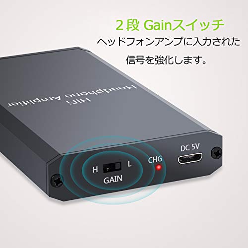 LiNKFOR ポータブルヘッドホンアンプ HIFI 16-300Ωのイヤホンに対応 充電式 iPod MP3 MP4 携帯電話 パソコンなどに対応 18ヶ月保証付き