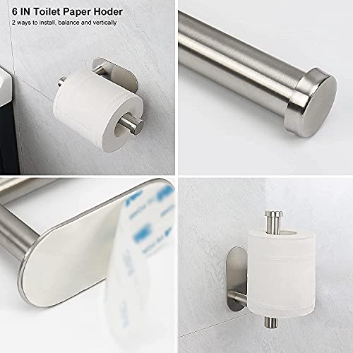 NearMoon 5 Pieces Bathroom Hardware Set SUS304 Thicken Stainless Steel-Towel Rack Set Include Self-Adhesive 16