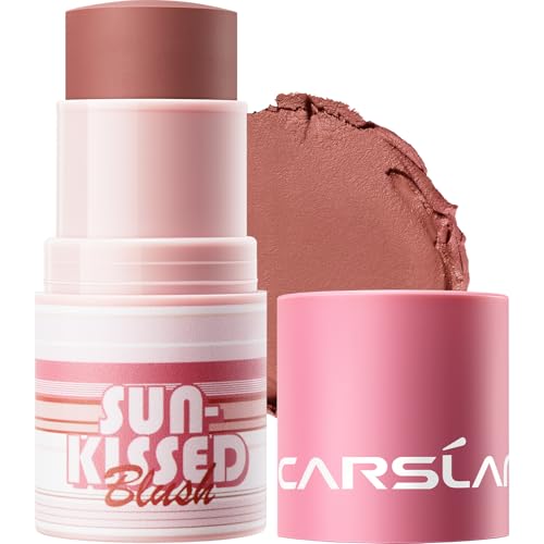 CARSLAN Sun Kissed Blush Face Bronzer Stick For Cheeks, Lips, Long-Lasting, Blendable, Vegan Makeup For All Skin Tones, 02 Afternoon, 0.21Oz
