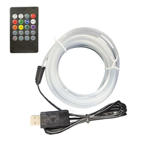 LED per interni auto, ambientali per auto, striscia luminosa RGB per auto, 7 colori attivati dalla voce, sincronizzazione musicale a LED per cruscotto, striscia USB flessibile per