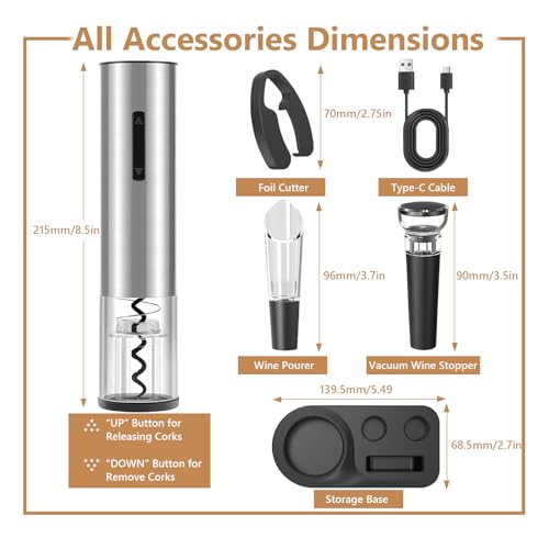 Décapsuleur automatique et coffret d'accessoires à vin pour offrir un cadeau idéal - 7