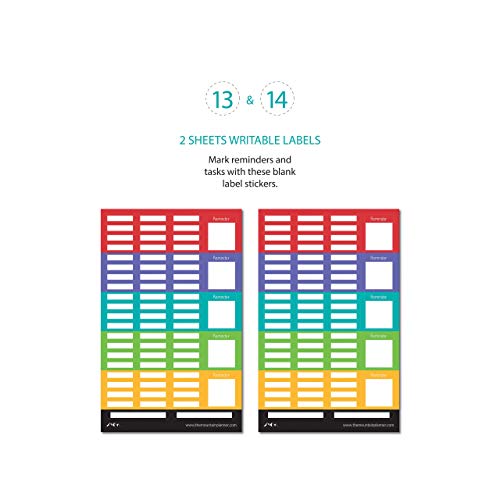 Mountain Daily Planner Stickers Set. 1154 Variety Sticker Pack. Decorative Accessories For Daily, Weekly, Monthly Planners, Journals, Notebooks. Calendar Tabs, Reminders. 14 Sheets. Productivity #TOP4