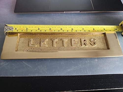 B&M Solid Brass Polish Letter Plate 10 * 3 - Letters Embossed, Gold, 10 x 3 inches - Image 3