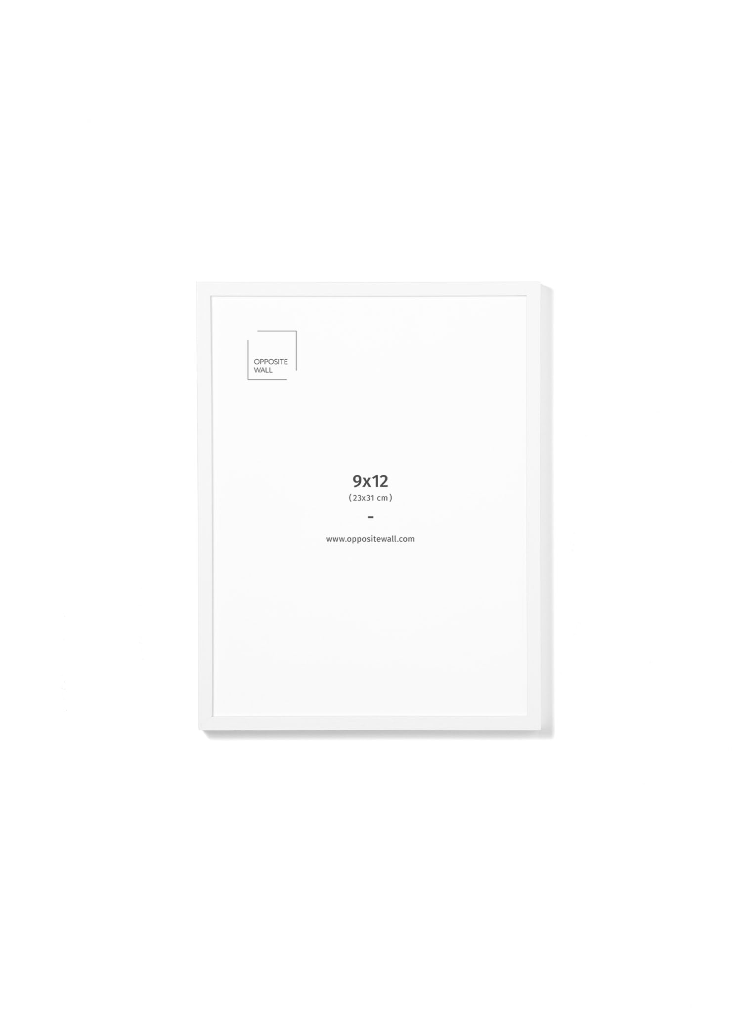 Opposite Wall - 9x12 in - White Oak Wood Picture Frame - Lightweight, Versatile & Shatterproof - Wall Hanging Poster or Photo Frame - Wall Decor for Office, Gallery & Home