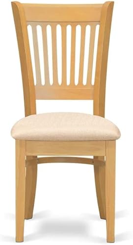 Miniatura 15 de East West Furniture Eden - Juego de 3 piezas para espacios pequeños que contiene una mesa redonda de comedor con pedestal y 2 sillas de asiento de