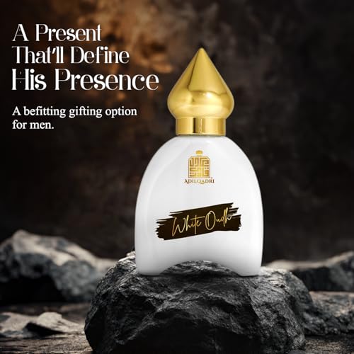Image of Adilqadri White Oudh Perfume for Men | Strong Masculine Woody Oudh Fragrance | Long-Lasting Eau De Parfum | A Blend of Delicate Oudh & Fresh Florals | 50ml