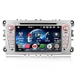 Erisin 8 cœur 4Go+64Go 7 Pouces Autoradio Bluetooth Android 16 GPS Navigateur pour Ford Focus Galaxy C Max Mondeo S Max CarPlay sans Fil Android Auto DSP WiFi 4G CD DVD RDS USB OBD2 Écran Tactile