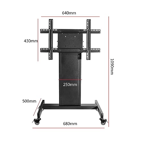 Soporte móvil para TV 32-65 pulgadas con ruedas y ajuste 0-90° miniatura 2