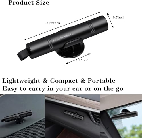 DSGKUU Automotive Gurtschneider Notfallhammer, 2 Stück Auto Sicherheitshammer, Tragbarer Fensterbrecher und Sicherheitsgurt Cutter mit Testglas zum Mit Allen Fahrzeugen Emergency Car Tool