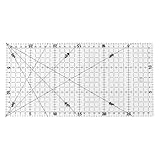Enwye Quilt-Lineal, 30 x 15 cm, Acryl-Kunststoff, Nählineal, transparent, rutschfest, 30°/45°/60°-Winkel, Quilten, Schneidern, Nähen, Markieren, Messen