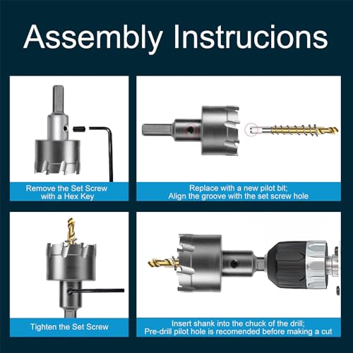 Broca con punta de carburo 64 mm para metal miniatura 3