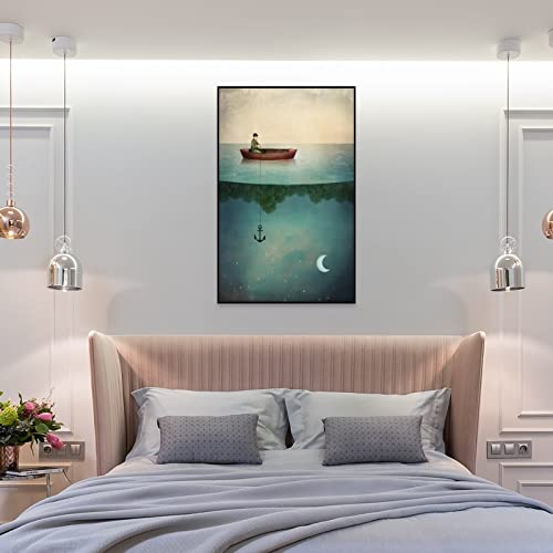 Art Posters Entertainment Dream Poster Surrealism Poster Wall Art Paintings Canvas Wall Decor Home Decor Living Room Decor Aesthetic 16X24Inch(40X60Cm) Frame-Style #TOP7
