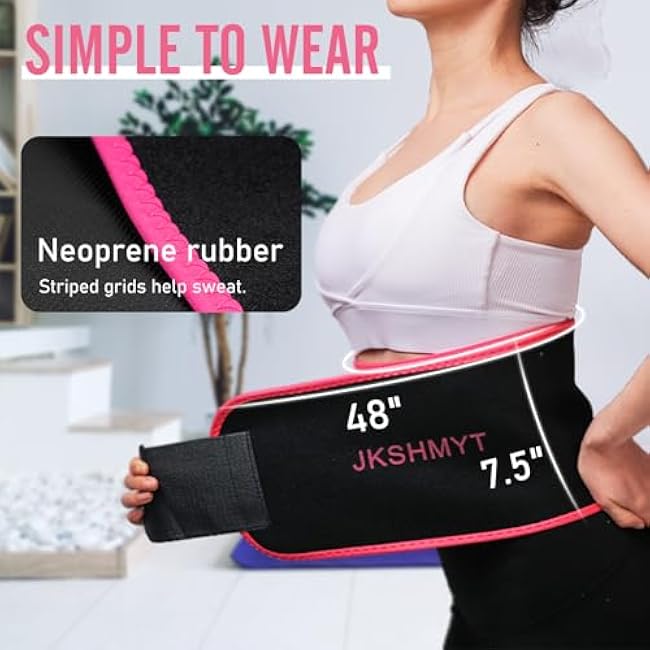 JKSHMYT Smart Weighted Fit Hoop Plus Size for Adults Weight Loss, Hula Circle-2 in 1 Infinity Fitness Hoop, 24 Links Detachable & Size Adjustable, with Waist Trainer for Women