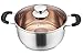 P&P CHEF 4 Quart Pot with Lid, Stainless Steel Stockpot Cooking Stock Pot for Soup, Heat-Proof Double Handles with Visible Lid, Dishwasher Safe & Non Toxic